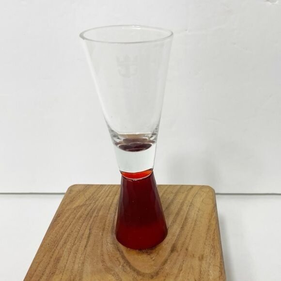 Vintage Royal Caribbean Cruise Line Ruby Red Tall Shot Glass - Picture 1 of 2